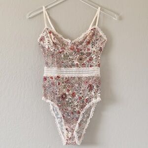 Victoria’s Secret Floral Lace Teddy